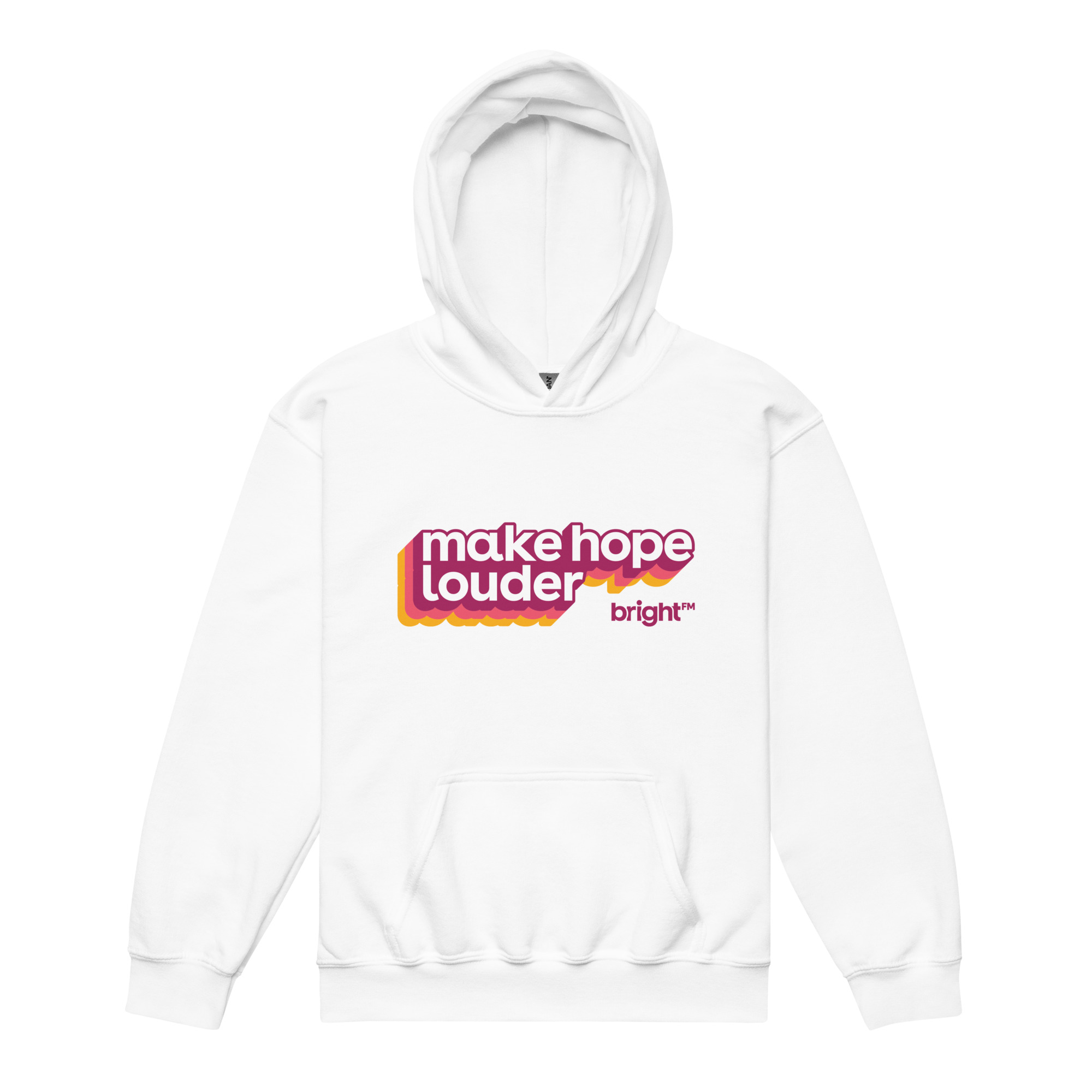 Make Hope Louder Retro Youth Hoodie | BRIGHT-FM Shop